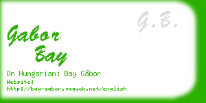 gabor bay business card
